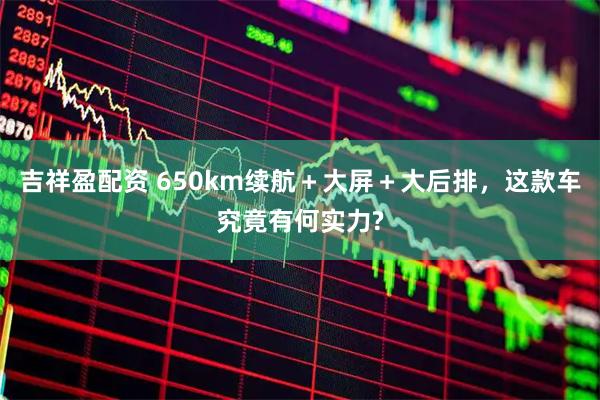 吉祥盈配资 650km续航＋大屏＋大后排，这款车究竟有何实力?
