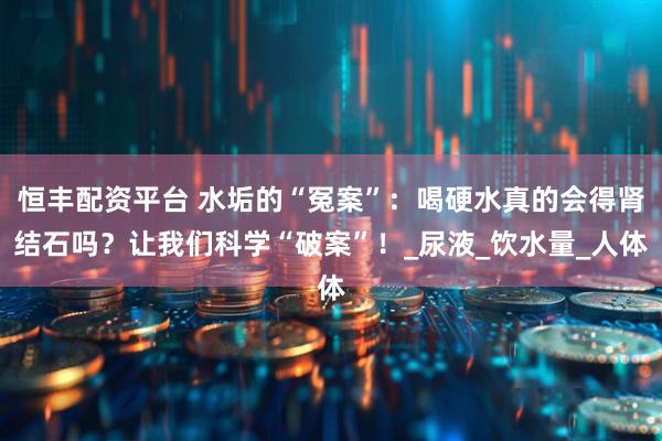 恒丰配资平台 水垢的“冤案”：喝硬水真的会得肾结石吗？让我们科学“破案”！_尿液_饮水量_人体